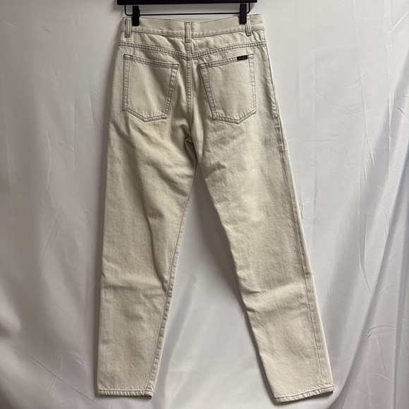 SAINT LAURENT Carrot Fit Denim Jeans Grey Off White Size 28 NWT - Picture 7 of 12